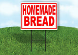 HOMEMADE BREAD RED WHITE Yard Sign Road with Stand LAWN SIGN