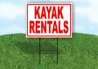 Kayak  Rentals RED for president star Yard Sign Road with Stand LAWN SIGN