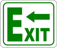Directional Exit parking Sign with arrow pointing left METAL Aluminum Composite