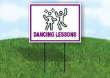 DANCING LESSONS PURPLE Yard Sign Road with Stand LAWN SIGN