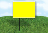 BLANK YELLOW SIGN Plastic Yard Sign ROAD SIGN with Stand