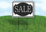 SALE BLACK TAG Yard Sign Road with Stand LAWN SIGN