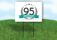 95 year anniversary Yard Sign Road with Stand LAWN SIGN