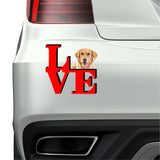 Golden Retriever Dog Love Park Dog Fridge Refrigerator Car Magnet