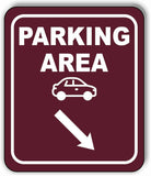 PARKING AREA DIRECTIONAL ARROW TRAIL 8 Variations Metal Aluminum composite sign
