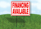 Financing Available RED Yard Sign Road with Stand LAWN SIGN