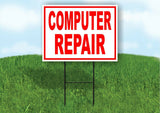 Computer REPAIR RED Yard Sign Road with Stand LAWN SIGN
