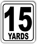15 YARDS Distance Marker Running Race 5k Marathon Aluminum composite sign