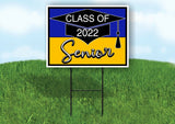 CLASS 2022 SENIOR NAVY GOLD Yard Sign with Stand LAWN SIGN