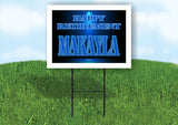 MAKAYLA RETIREMENT BLUE 18 in x 24 in Yard Sign Road Sign with Stand