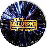 Best Male Stripper Artist Star Galaxy Wars Space Kitchen Living room Wall Clock