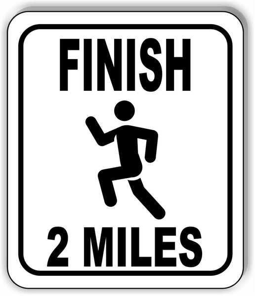 Finish Line 2 miles Running Race 5k Marathon Metal Aluminum Composite Sign