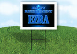EZRA RETIREMENT BLUE 18 in x 24 in Yard Sign Road Sign with Stand