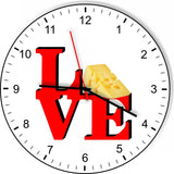 I Love Cheese Love Park Funny Kitchen Living room Wall Clock