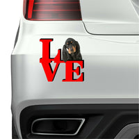 Black and Tan Coonhound Dog Love Park Cute Dog Fridge Refrigerator Car Magnet