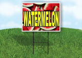 WATERMELON WITH YELLOW LETTERS WATERMELON Plastic Yard Sign ROAD SIGN with Stand