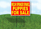 Welsh Springer Spaniel PUPPIES FOR SALE Yard Sign Road with Stand LAWN SIGN