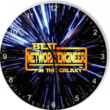 Best Network Engineer Star Galaxy Wars Space Kitchen Living room Wall Clock