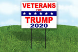 Veterans for trump 2020 Donald Trump POLITICAL Yard Sign ROAD SIGN with stand