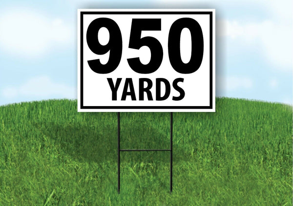 950 YARDS DISTANCE MARKER  TARGET RUNNING Plastic Yard Sign ROAD SIGN with Stand