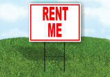 RENT ME RED Yard Sign Road with Stand LAWN SIGN