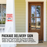 Please Deliver All Packages To Garage Door LEFT arrow outdoor Metal sign