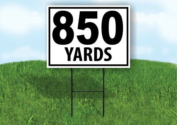850 YARDS DISTANCE MARKER  TARGET RUNNING Plastic Yard Sign ROAD SIGN with Stand