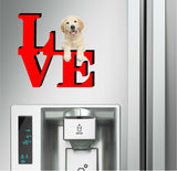Golden Retriever Puppy Dog Love Park Dog Fridge Refrigerator Car Magnet