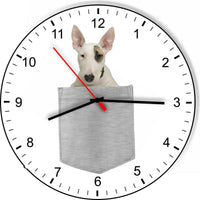 Bull Terrier In Your Pocket Puppy Dog kitchen living room Wall Clock