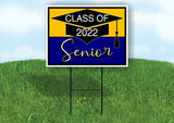 CLASS 2022 SENIOR GOLD NAVY Yard Sign with Stand LAWN SIGN