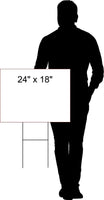 2 Pack Donald Trump 2020 POLITICAL Yard Sign ROAD SIGN w stands large 18"x24"