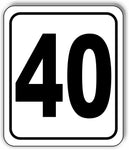 40 football field  Distance Marker Running Race 5k Aluminum composite sign