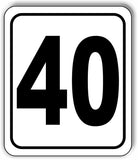 40 football field  Distance Marker Running Race 5k Aluminum composite sign