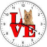 Australian Terrier Love Park Cute Puppy Dog kitchen living room Wall Clock