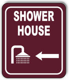 SHOWER HOUSE DIRECTIONAL ARROW TRAIL 8 Variations Metal Aluminum composite sign