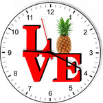 I Love Pineapple Love Park Funny Kitchen Living room Wall Clock