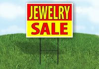 Jewelry  SALE RED YELLOW Plastic Yard Sign ROAD SIGN with Stand