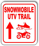 Snowmobile UTV TRAIL STRAIGHT ARROW RED Metal Aluminum composite sign