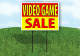 VIDEO GAME SALE RED YELLOW Plastic Yard Sign ROAD SIGN with Stand