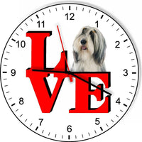 Bearded Collie Park Cute Puppy Dog kitchen living room Wall Clock