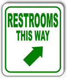 RESTROOMS THIS WAY DIRECTIONAL GREEN 8 Arrow Variations Aluminum composite sign