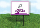 PARTY SUPPLIES PURPLE ARROW Yard Sign Road with Stand LAWN SIGN Single sided