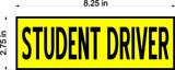 SET 3 Student Driver  Car MAGNET Magnetic Bumper Sticker  bright safety yellow