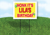 LILA'S HONK ITS BIRTHDAY 18 in x 24 in Yard Sign Road Sign with Stand
