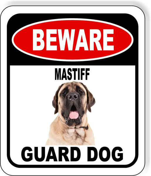 BEWARE MASTIFF GUARD DOG Metal Aluminum Composite Sign