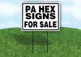 PA HEX SIGNS FOR SALE BLACK BORDER Yard Sign with Stand LAWN SIGN