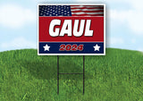 GAUL FLAG RED 2024 18inx24in Yard Road Sign w/ Stand