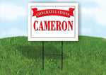 CAMDEN CONGRATULATIONS RED BANNER 18in x 24in Yard sign with Stand