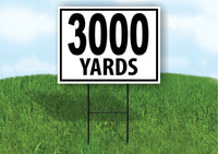 3000 YARDS DISTANCE MARKER TARGET RUNNING Plastic Yard Sign ROAD SIGN with Stand