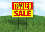 TRAILER SALE RED YELLOW Plastic Yard Sign ROAD SIGN with Stand